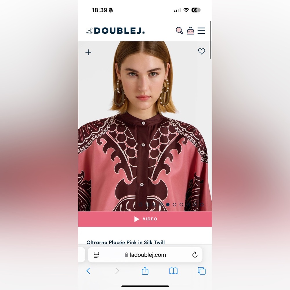 NWT la double J Oltrarno Placée scarf-style blouse small - Picture 5 of 15